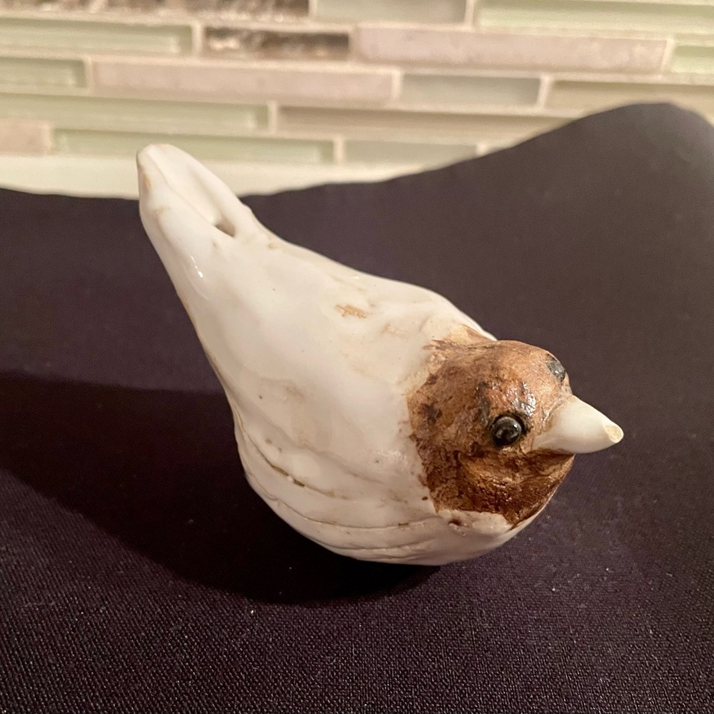 Ceramic white bird